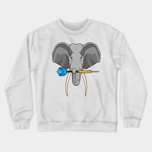 Elephant at Darts with Dart Crewneck Sweatshirt